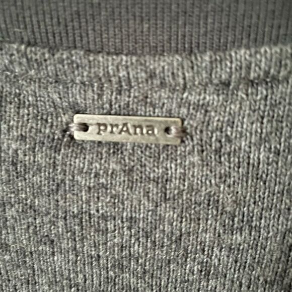 Prana dessau ~ Prana gray striped wool sweater women’s size large - Picture 5 of 7